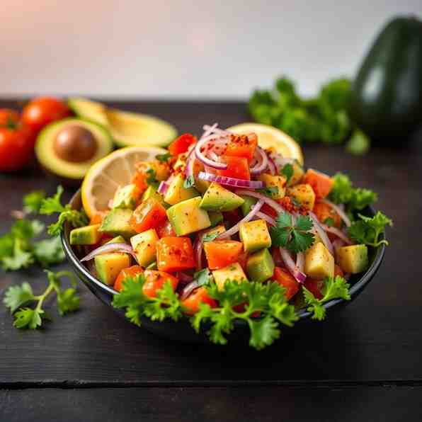 Spicy Haitian Avocado Salad - Easy Zaboka Recipe